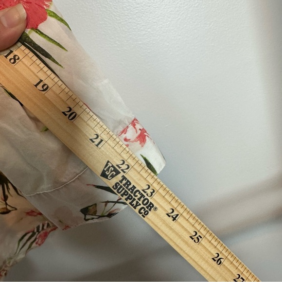 Chicos Sz 1 MEDIUM 6/8 Tropical Beach Flamingo Blouse Shirt Top Summer Cute - Picture 11 of 12